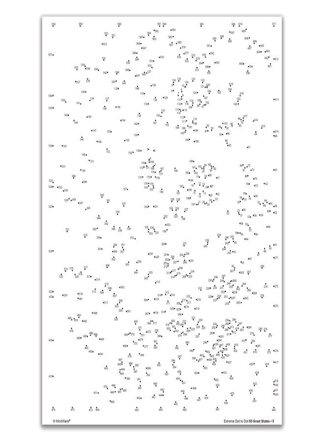 MindWare Extreme Dot to Dot: 50 Great States - Ages 8 & up - Image 2